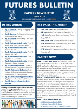 Cover Futures Bulletin Sixth Form June 2025